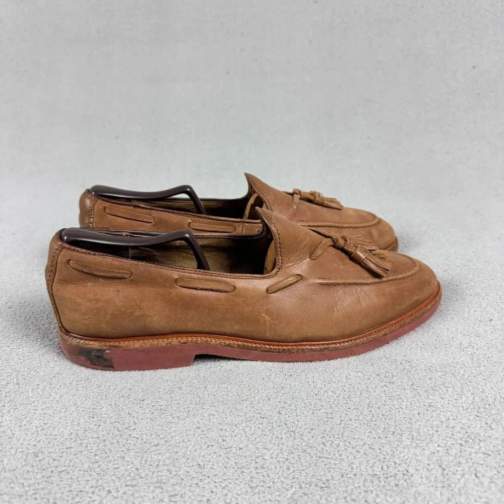 Polo Ralph Lauren Men's 10.5 D Tankersley Brown Leather Tassel Dress Loafers